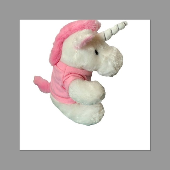 Hit Wear Pro Football Hall of Fame White and Pink Unicorn Stuffed Toy - Picture 4 of 5